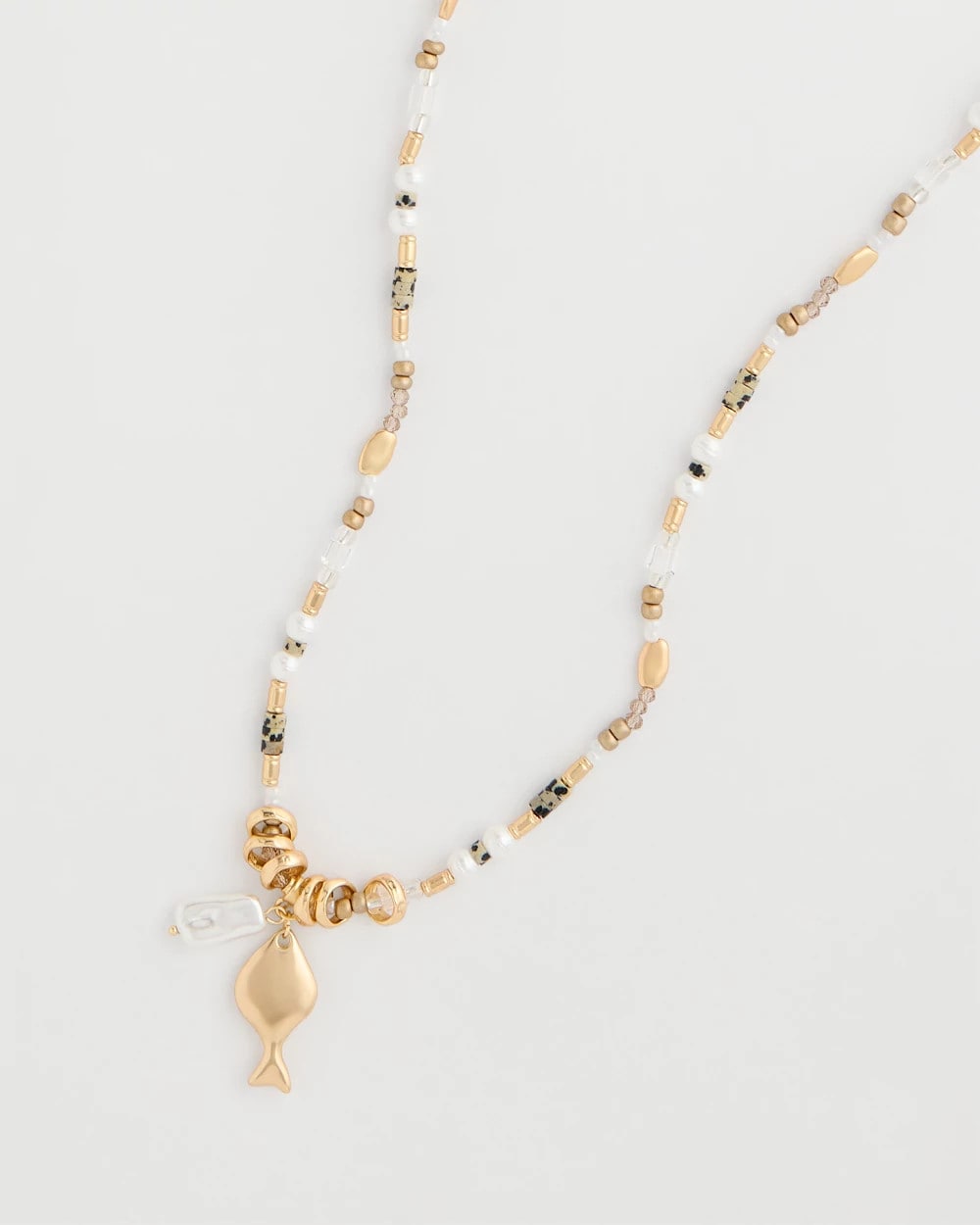 Chico's Trending | Coral Jade Stone Charm Necklace