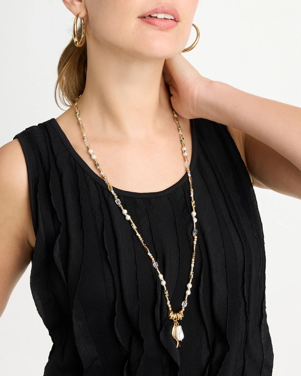 Chico's Trending | Coral Jade Stone Charm Necklace