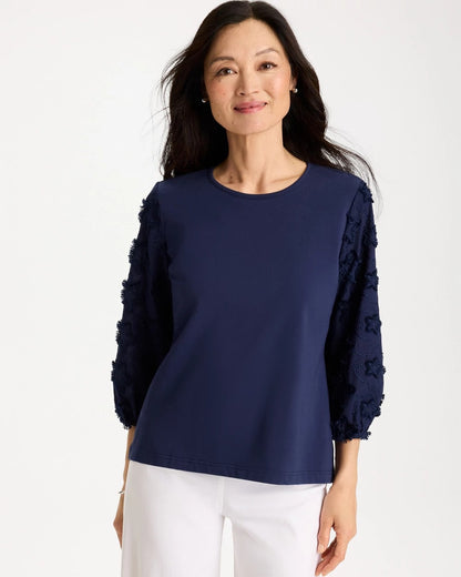 Chico's Trusted | Star Cutout 3/4 Sleeved Tee