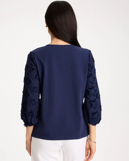 Chico's Trusted | Star Cutout 3/4 Sleeved Tee