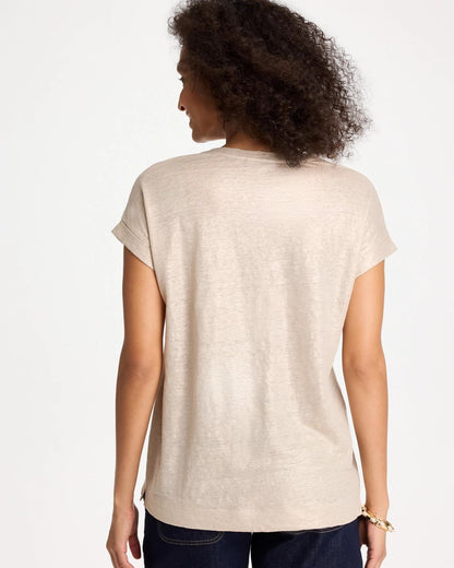 Chico's Signature | Foiled Linen Button Tunic