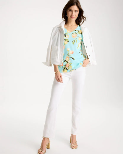 Chico's Hot Sale | Pima Printed Elbow-Sleeve Tee