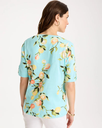Chico's Hot Sale | Pima Printed Elbow-Sleeve Tee