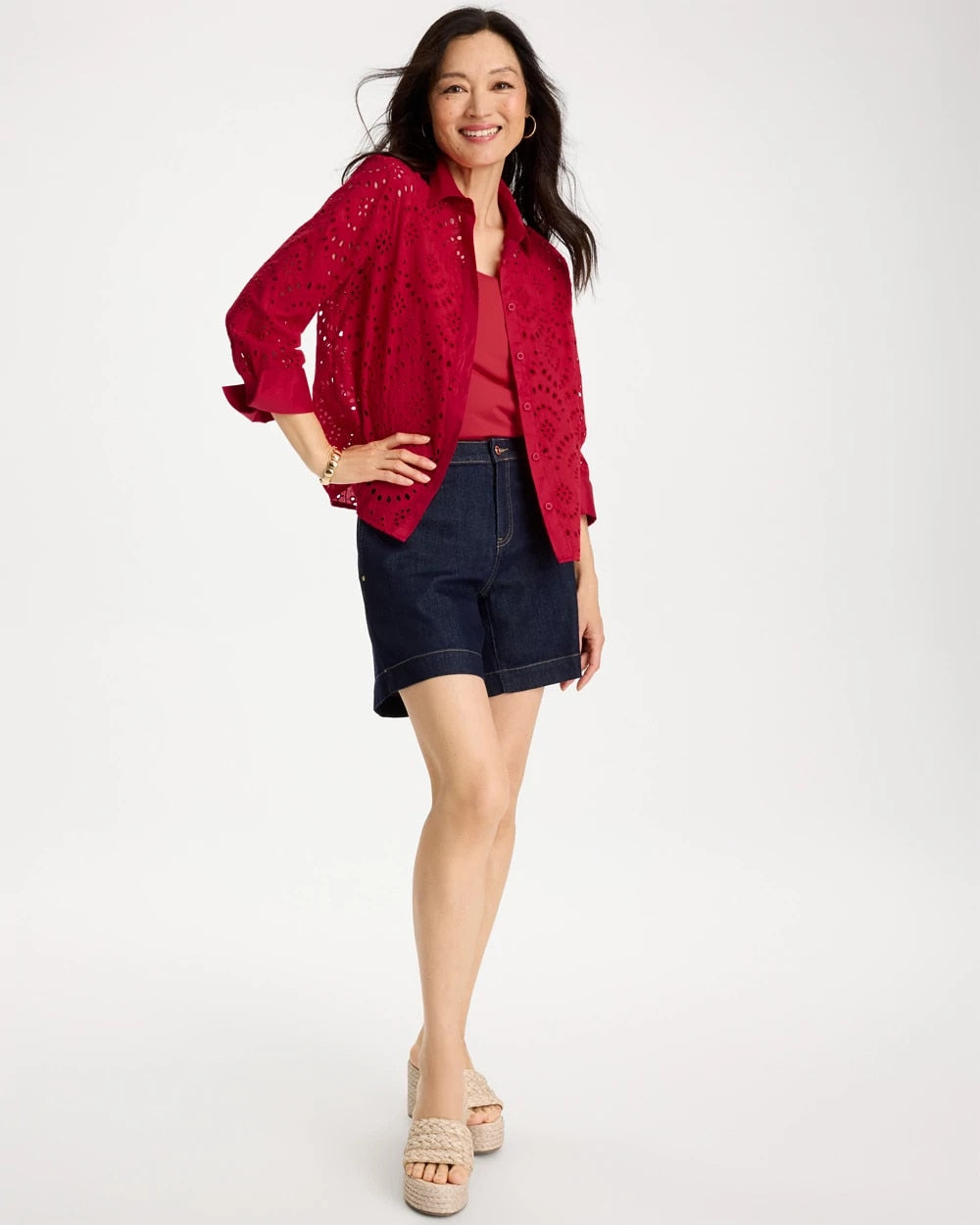 Chico's Customer Favorite | Eyelet Collared Shirt