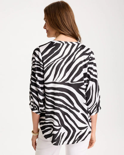 Chico's Featured | Satin Animal Print Tie-Front Top