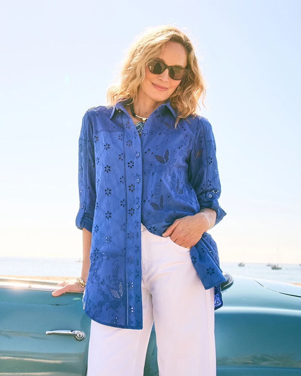 Chico's Smart Buy | Embroidered Trapunto-Trim Tunic