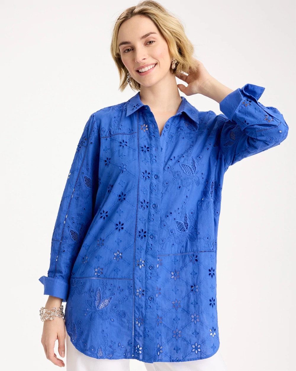 Chico's Smart Buy | Embroidered Trapunto-Trim Tunic