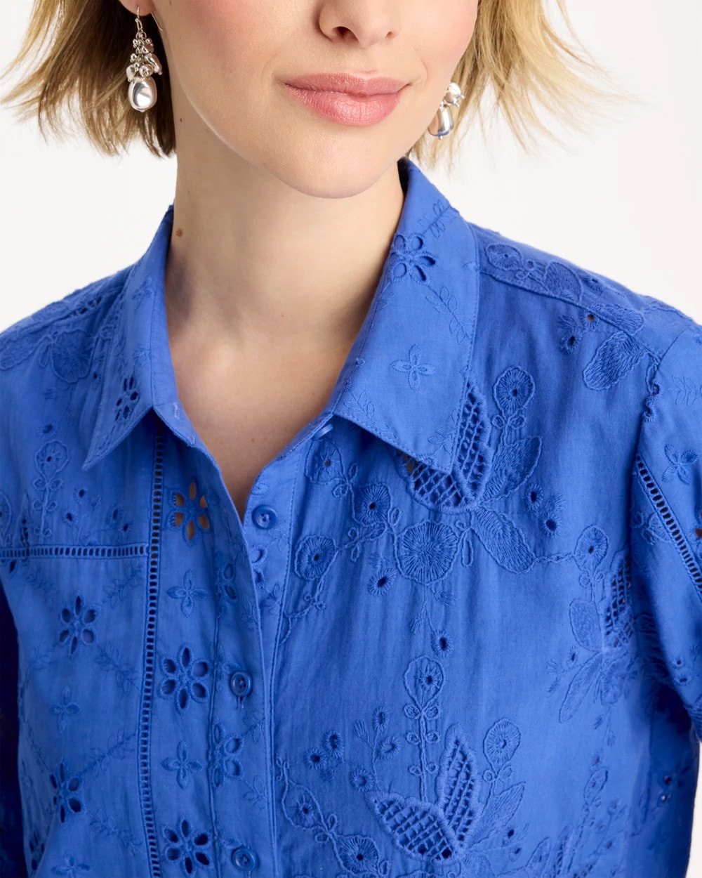 Chico's Smart Buy | Embroidered Trapunto-Trim Tunic