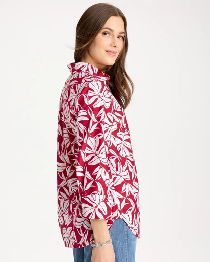 Chico's Top Pick | No Iron™ Stretch Palm Print Shirt