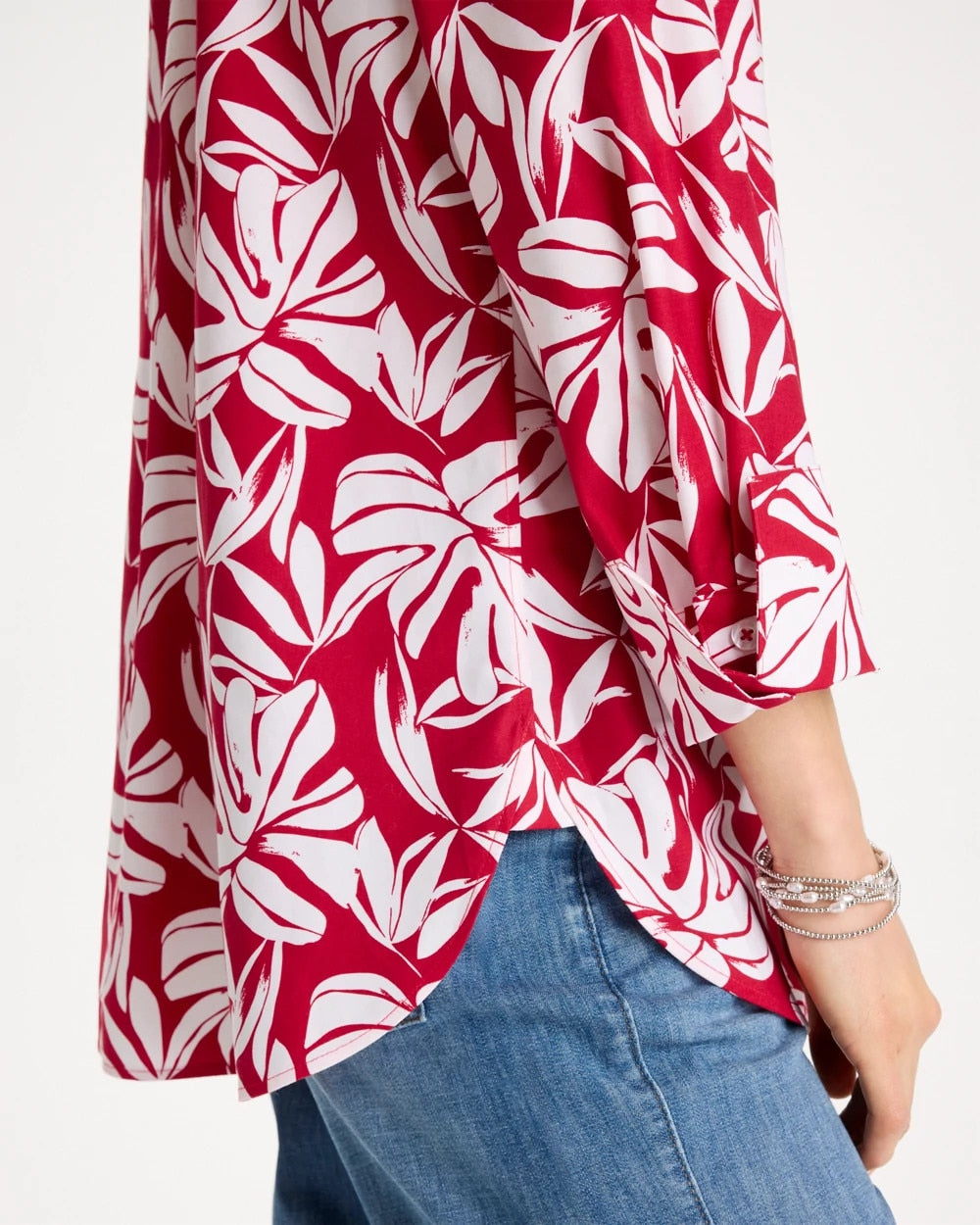 Chico's Top Pick | No Iron™ Stretch Palm Print Shirt