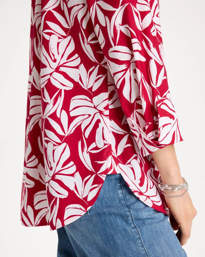 Chico's Top Pick | No Iron™ Stretch Palm Print Shirt