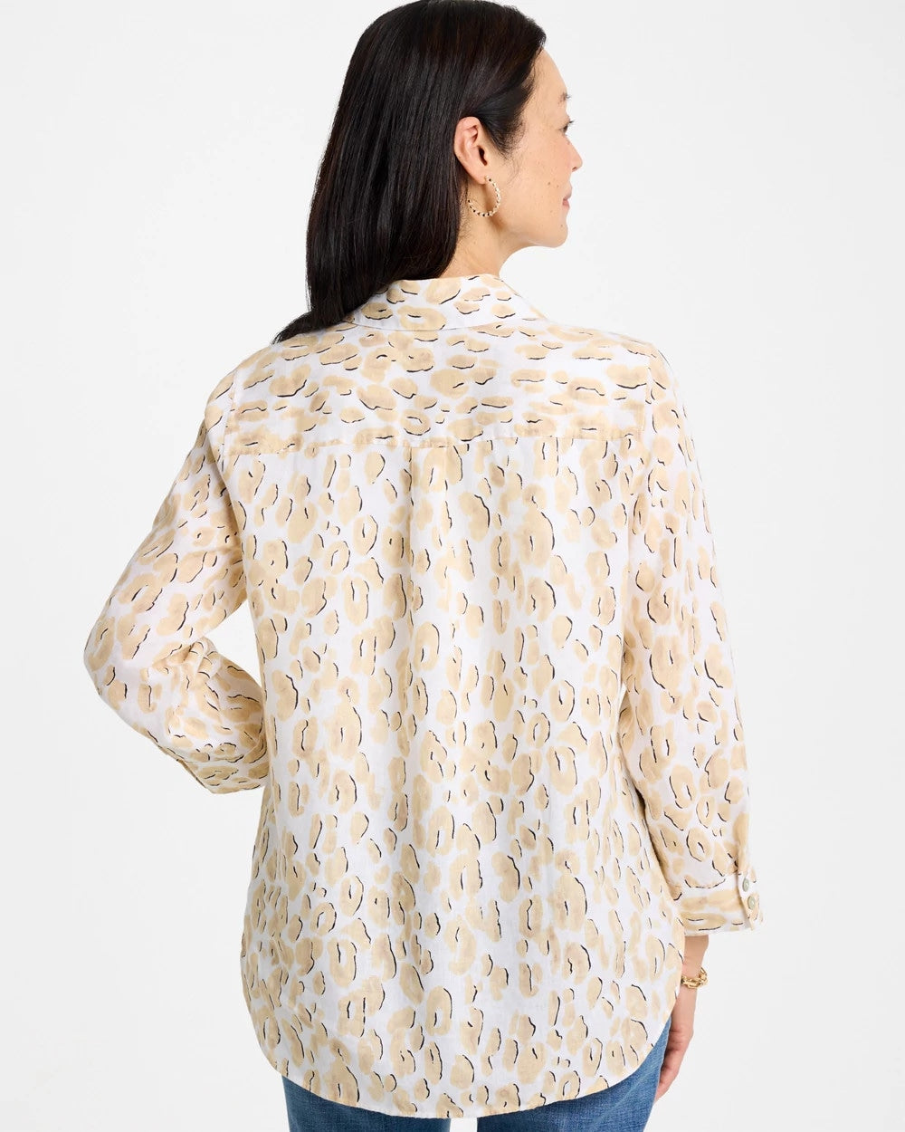Chico's Trusted | No Iron™ Linen Animal Print Shirt