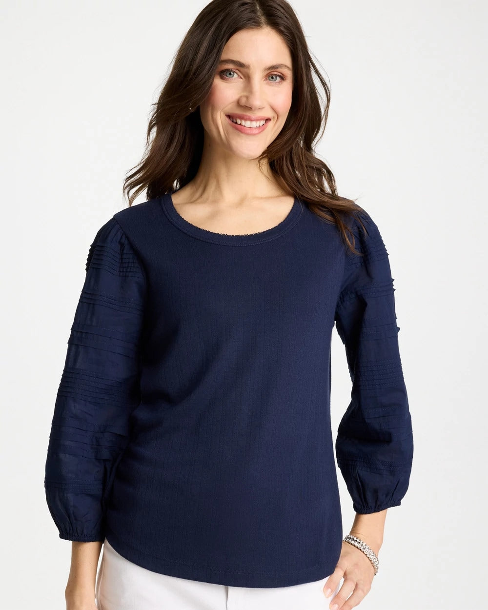 Chico's Best Seller | Pintuck Puff Sleeve Tee