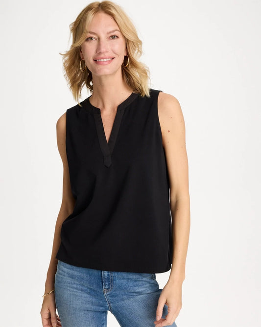 Chico's Best Seller | Cotton-Stretch Notch Neck Tank