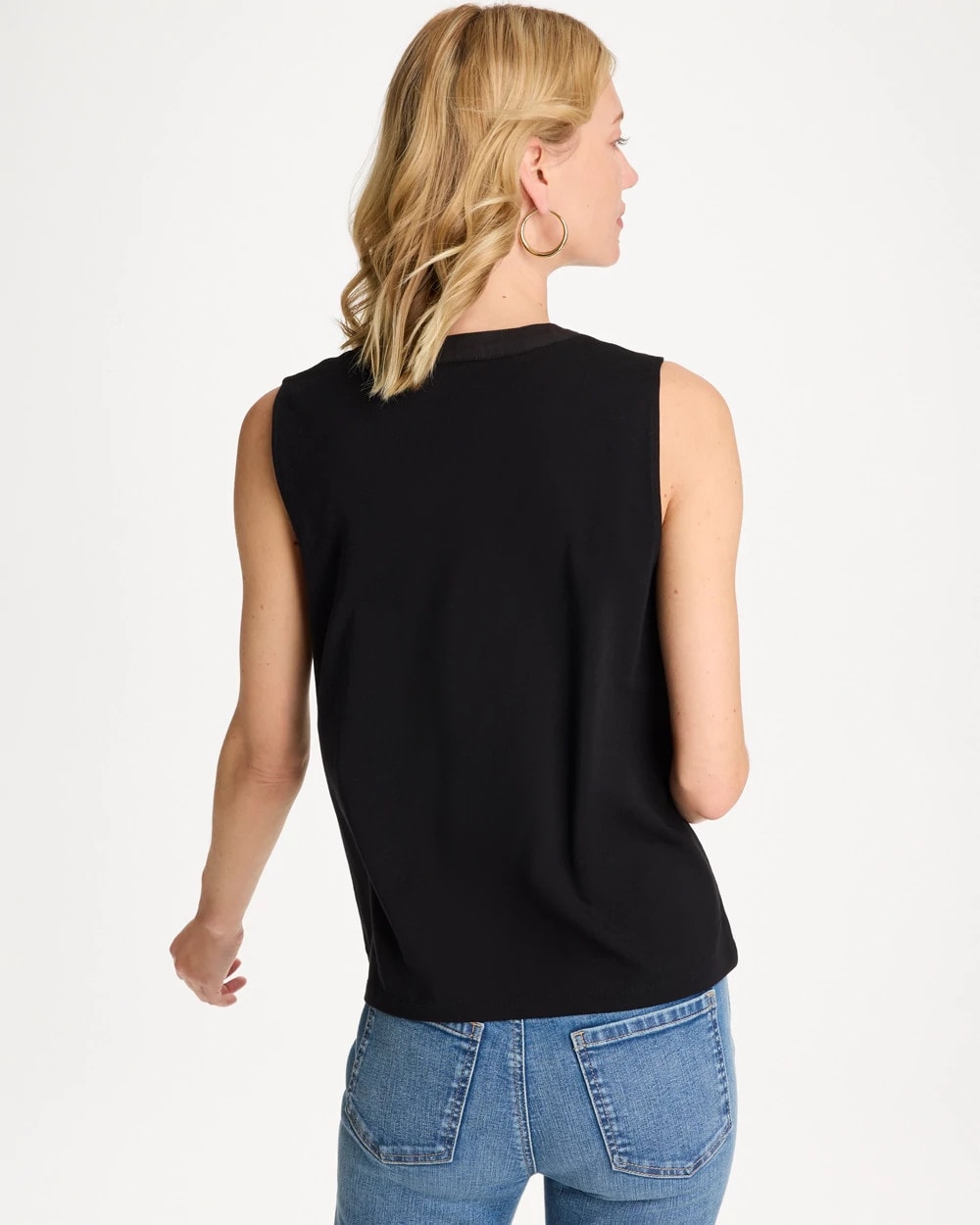 Chico's Best Seller | Cotton-Stretch Notch Neck Tank