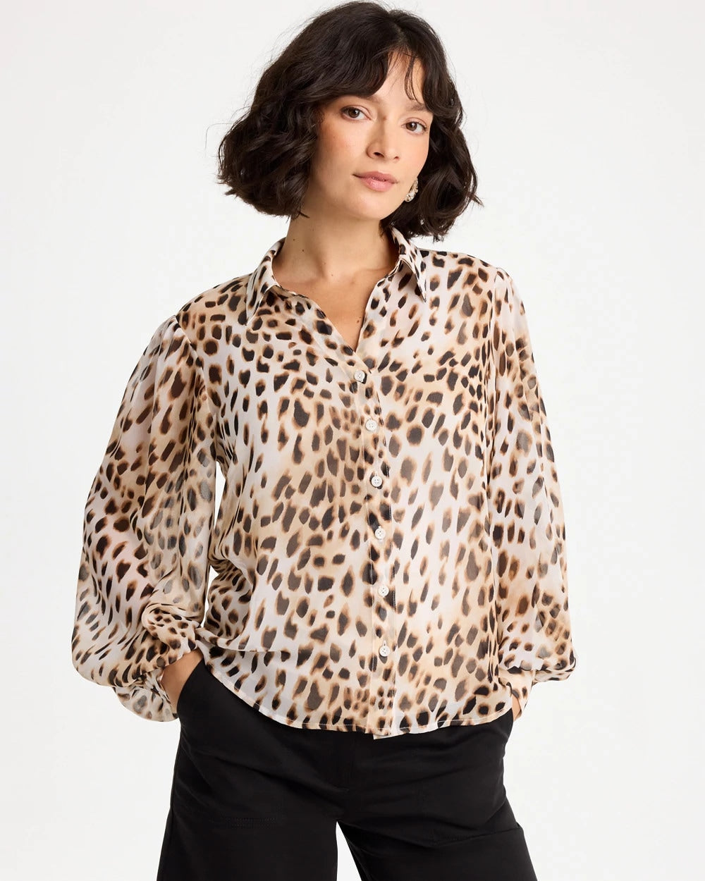 Chico's Special Offer | Georgette Animal Print Blouse
