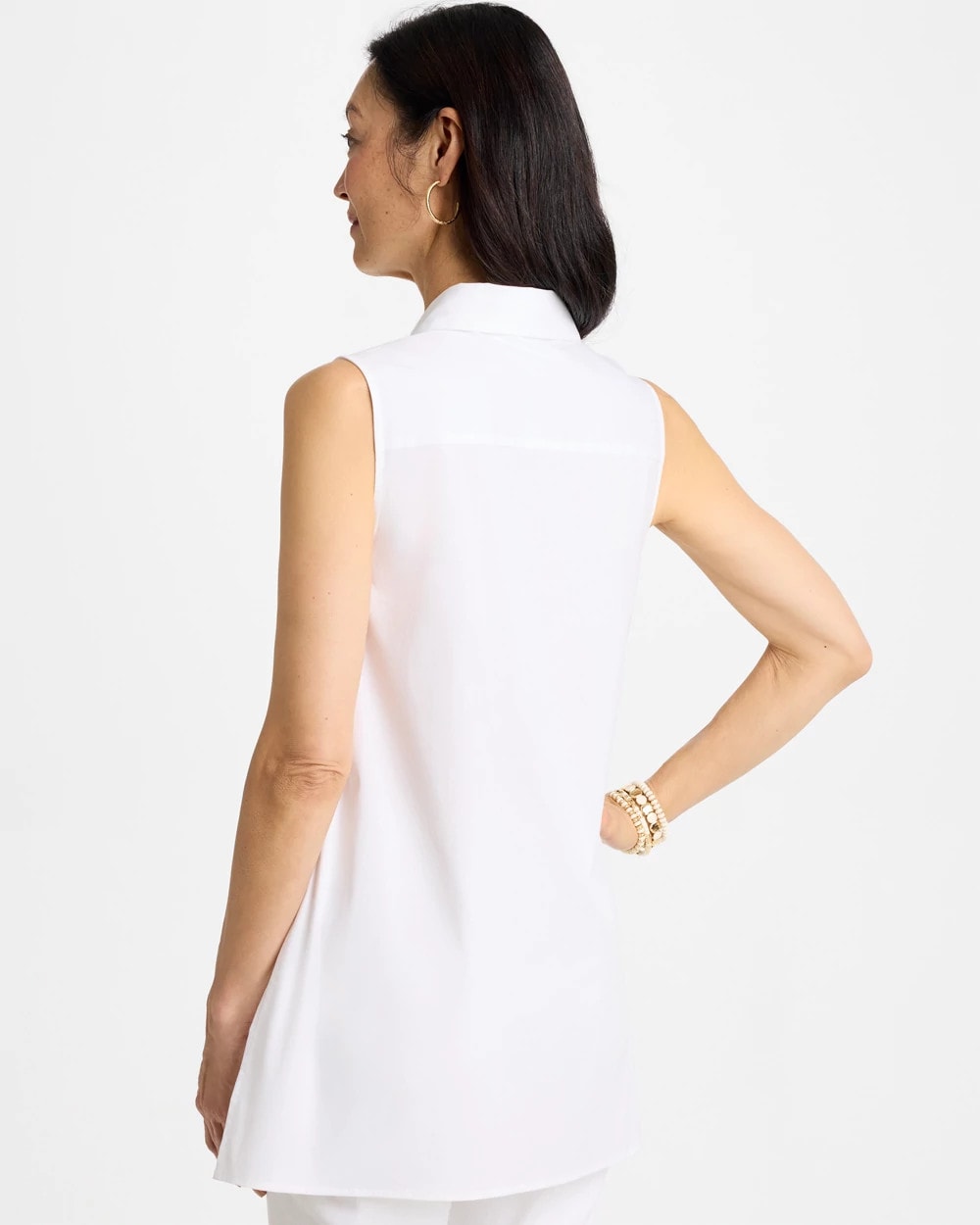 Chico's Signature | Poplin Cotton Collared Tunic