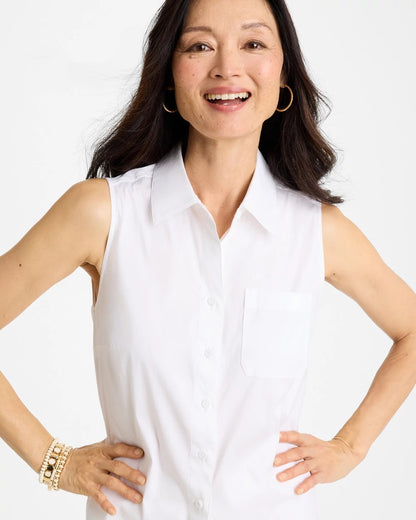 Chico's Signature | Poplin Cotton Collared Tunic