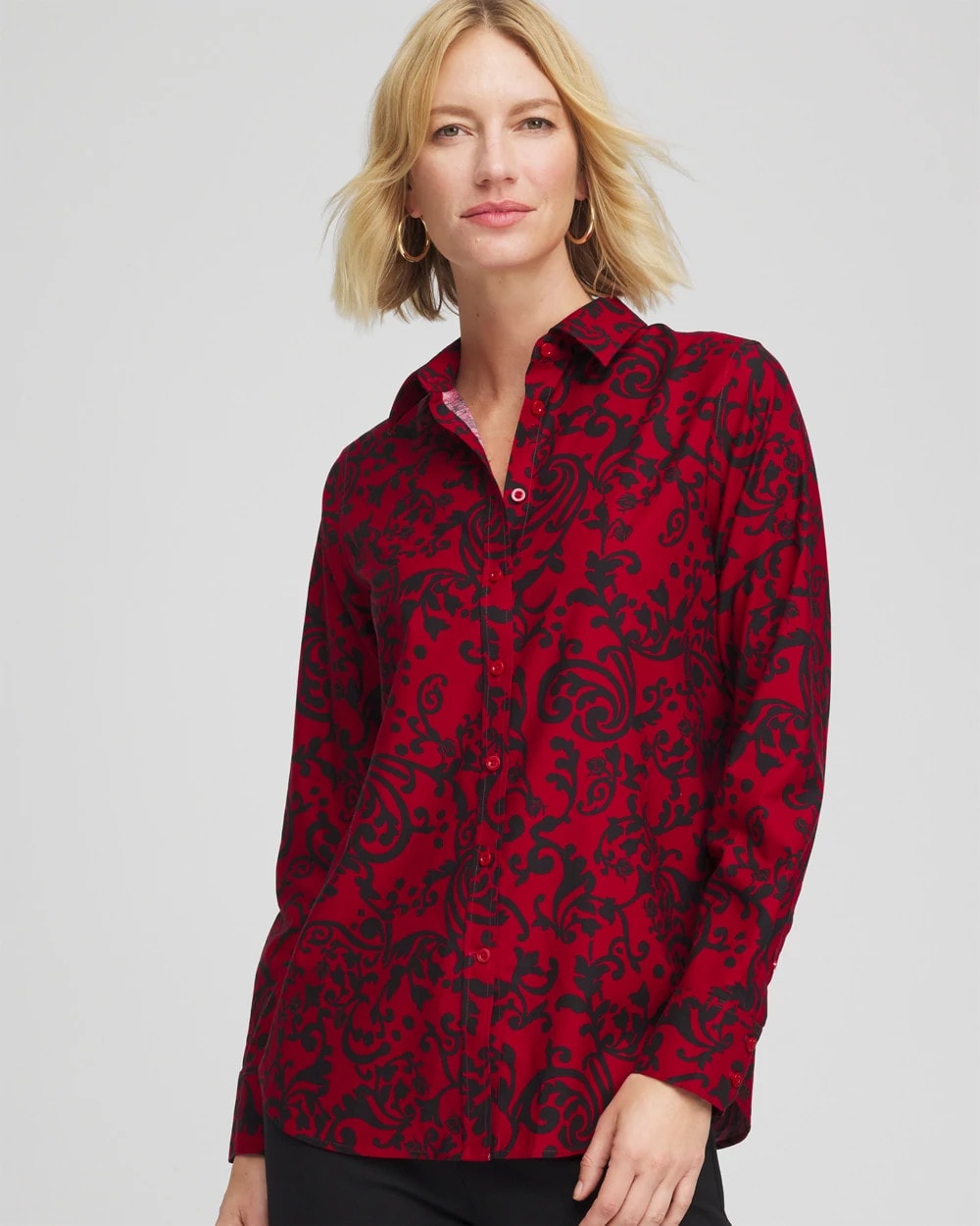 Chico's Special Offer | No Iron™ Vinstra Scrolls Shirt