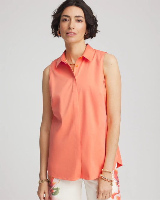 Chico's Value | No Iron™ Sleeveless Sateen-Stretch Shirt