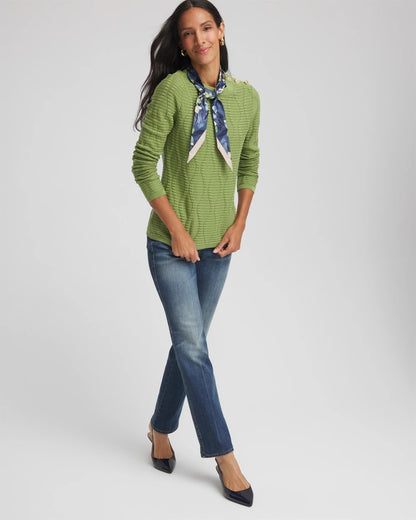 Chico's Best Seller | Button Shoulder Crewneck Pullover