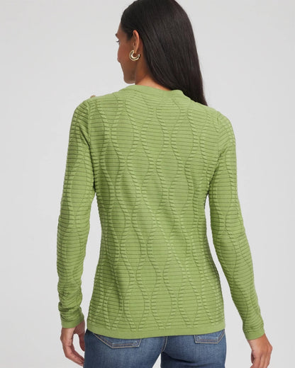 Chico's Best Seller | Button Shoulder Crewneck Pullover