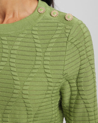 Chico's Best Seller | Button Shoulder Crewneck Pullover