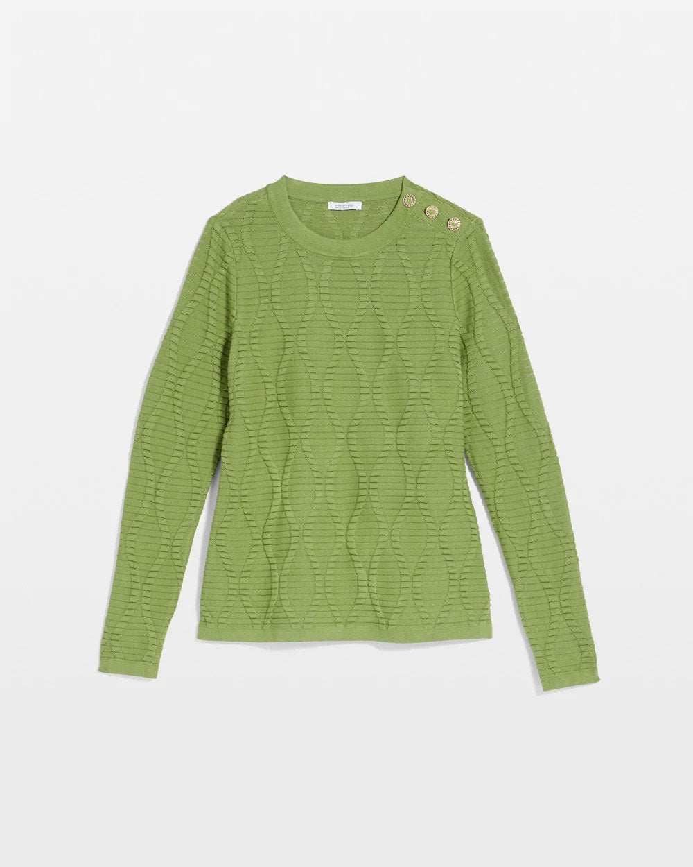 Chico's Best Seller | Button Shoulder Crewneck Pullover