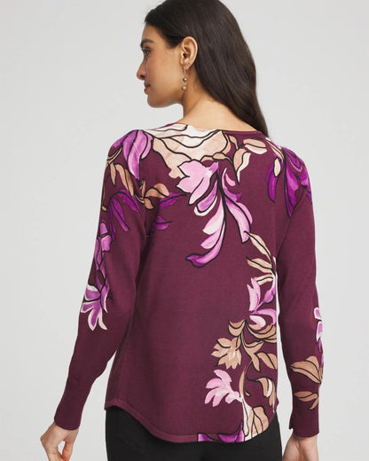 Chico's Premium | Ella V-Neck Artisanal Pullover Sweater