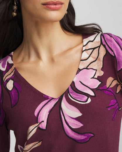 Chico's Premium | Ella V-Neck Artisanal Pullover Sweater