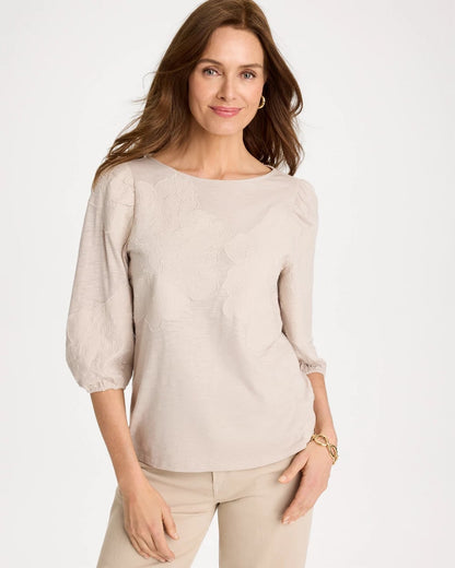 Chico's Discount | Etched Flora Balloon Top