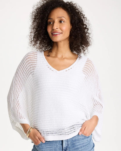 Chico's Value | V-Neck Metallic Knit Poncho
