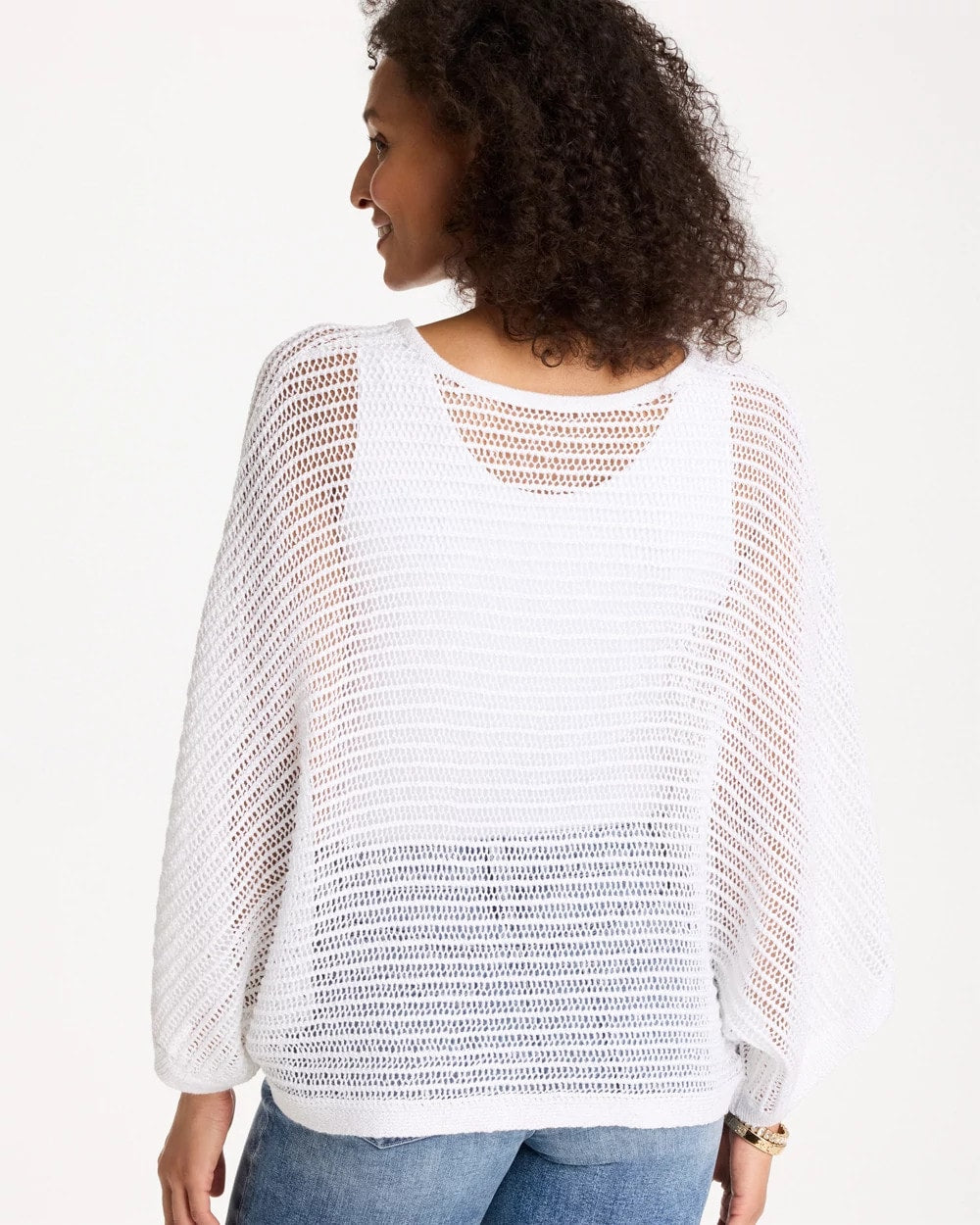 Chico's Value | V-Neck Metallic Knit Poncho