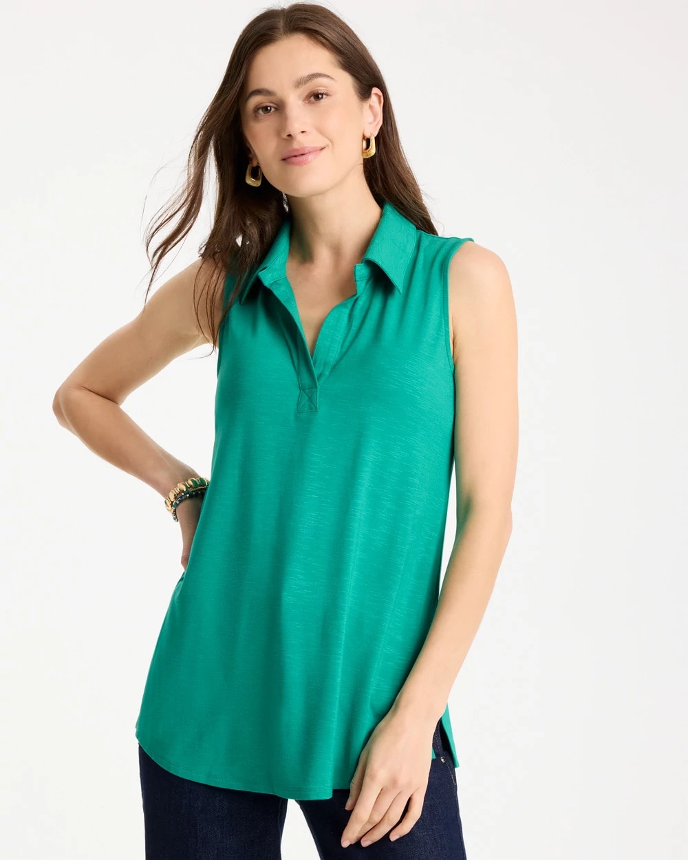 Chico's New | Collared Tunic Tank