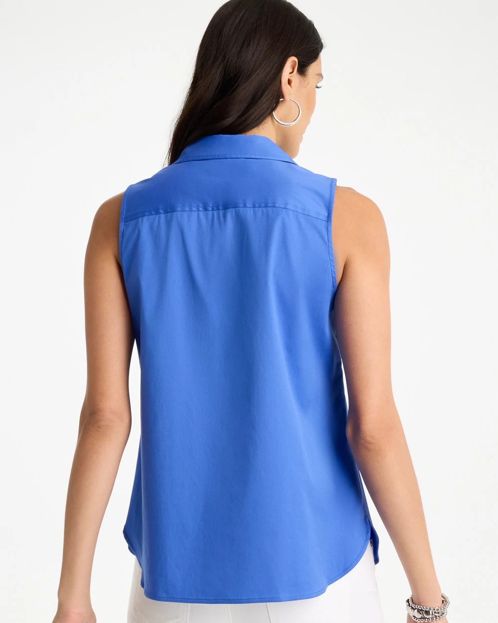 Chico's Special Offer | Cotton-Blend Classic Sleeveless Shirt