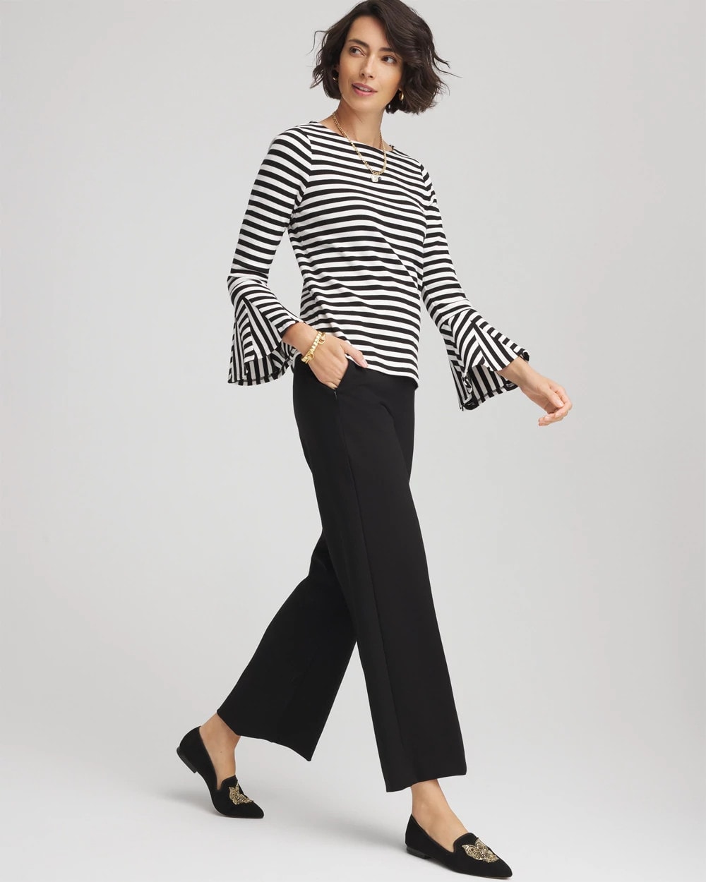 Chico's Latest | Juliet Slim Wide-Leg Cropped Pants