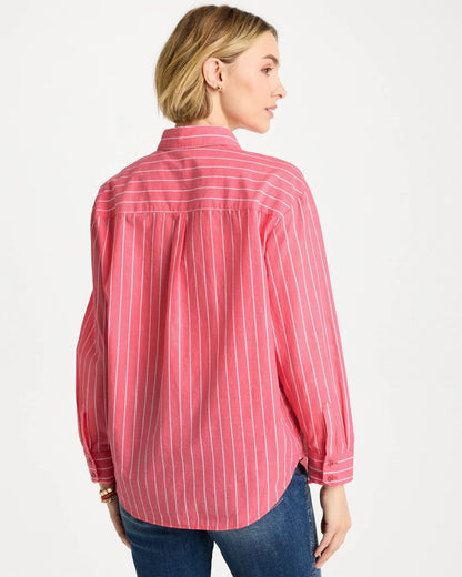 Chico's Quality | Cotton Voile Collared Striped Shirt
