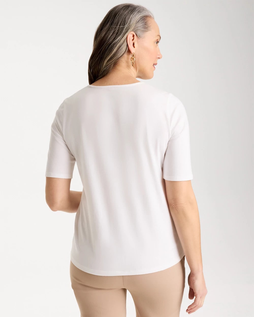 Chico's Great Value | Sequin Embroidered Floral Tee