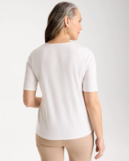 Chico's Great Value | Sequin Embroidered Floral Tee