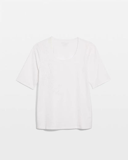 Chico's Great Value | Sequin Embroidered Floral Tee