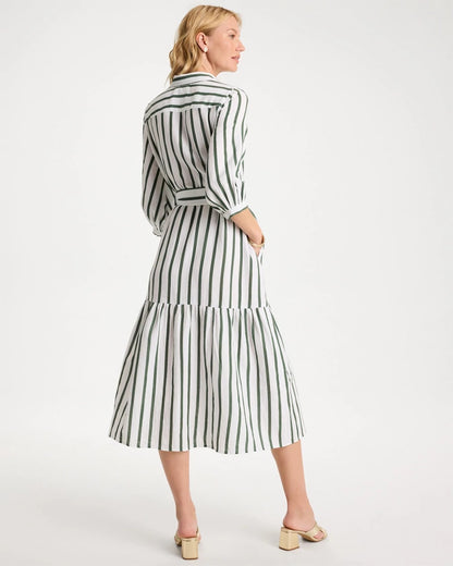 Chico's Trusted | Striped Cotton-Gauze Shirtdress