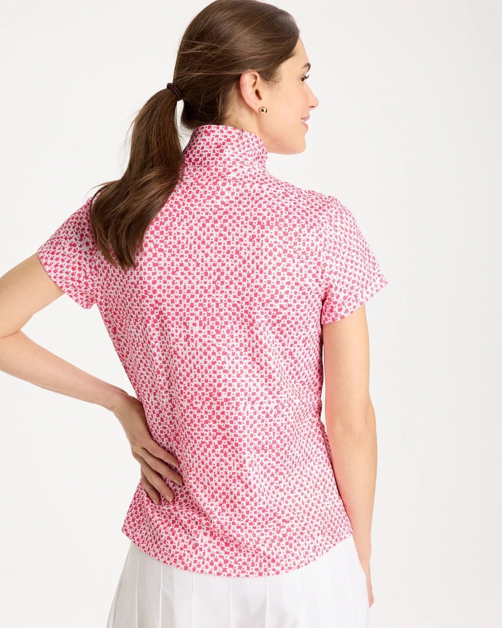 Chico's Discount | Zenergy® UPF Geo Half Zip Polo