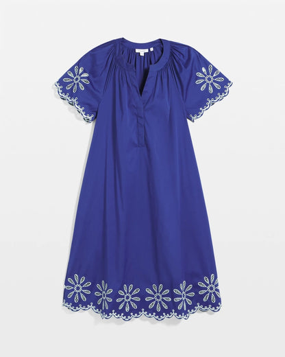 Chico's Signature | Embroidered Poplin Popover Dress