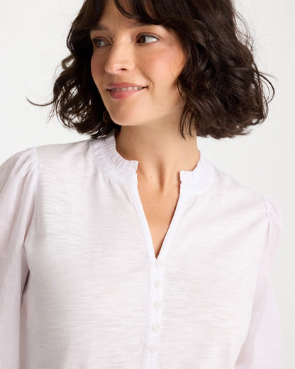 Chico's Trending | Ruffled V-Neck 3/4 Sleeve Top