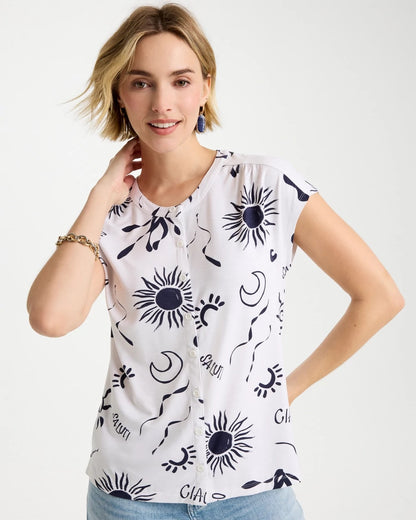 Chico's Signature | La Playa Refined Button Tee