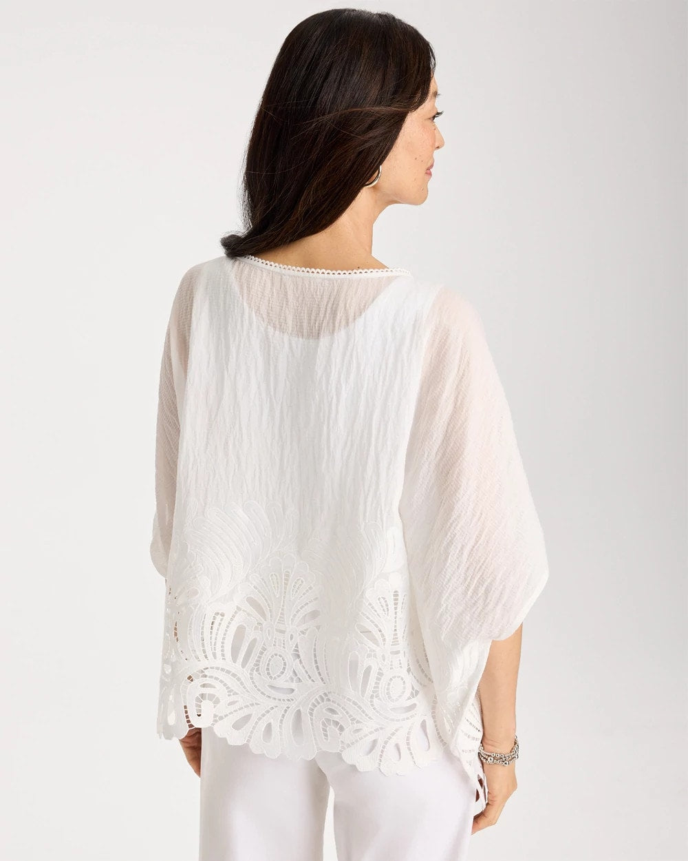 Chico's Featured | Crochet Lace Hem Poncho