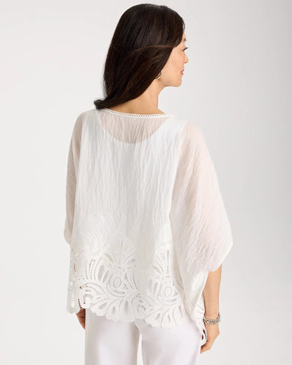 Chico's Featured | Crochet Lace Hem Poncho