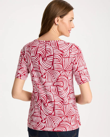 Chico's Featured | Geo Pima Elbow Sleeve Tee