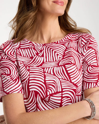 Chico's Featured | Geo Pima Elbow Sleeve Tee