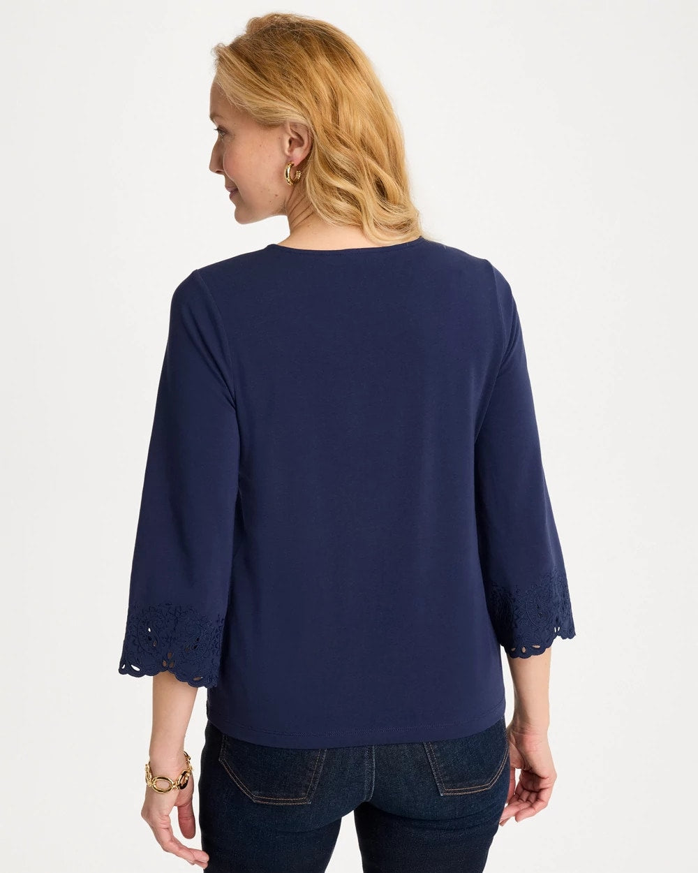 Chico's Special Offer | Embroidered Hem Top